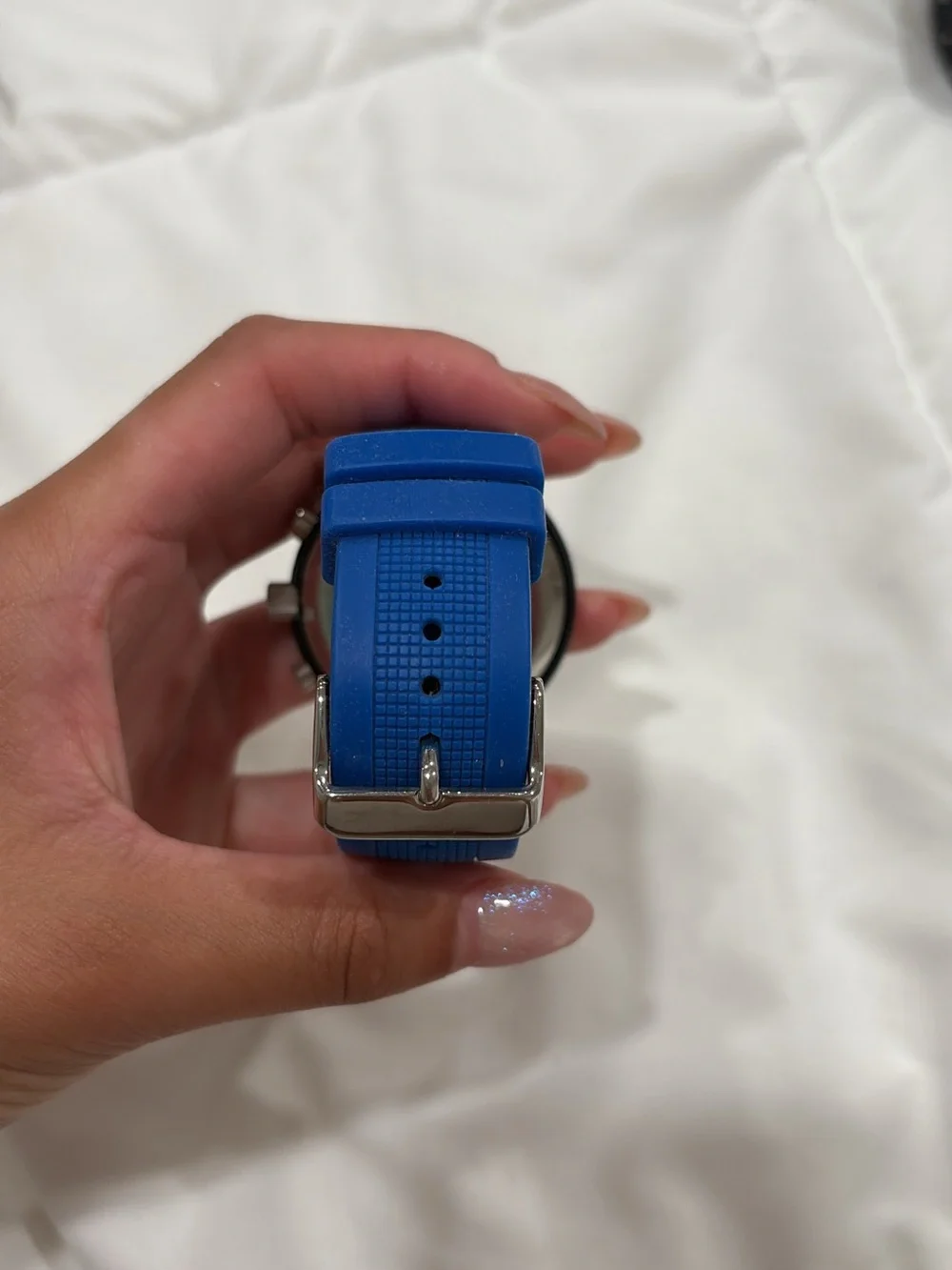 Lacoste Black Case Blue Strap Men's Sport Watch